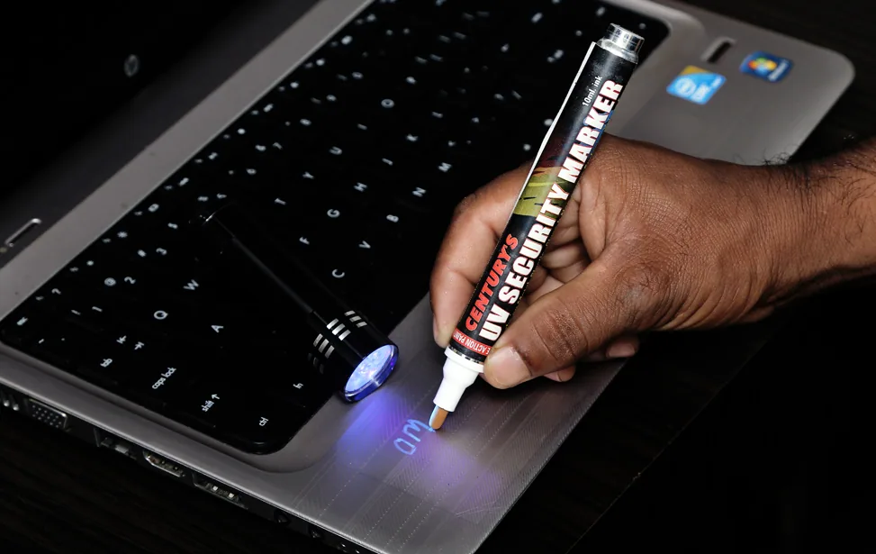Century's UV Security Marker in use